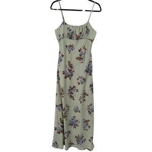 Thirty Thirty Y2K Babydoll Floral Satin‎ Maxi Slip Dress Size Large Feminine